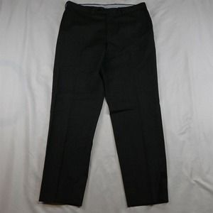 Santorelli 34 x 30 Black Woven Stuart Flat Front Straight‎ Dress Pants